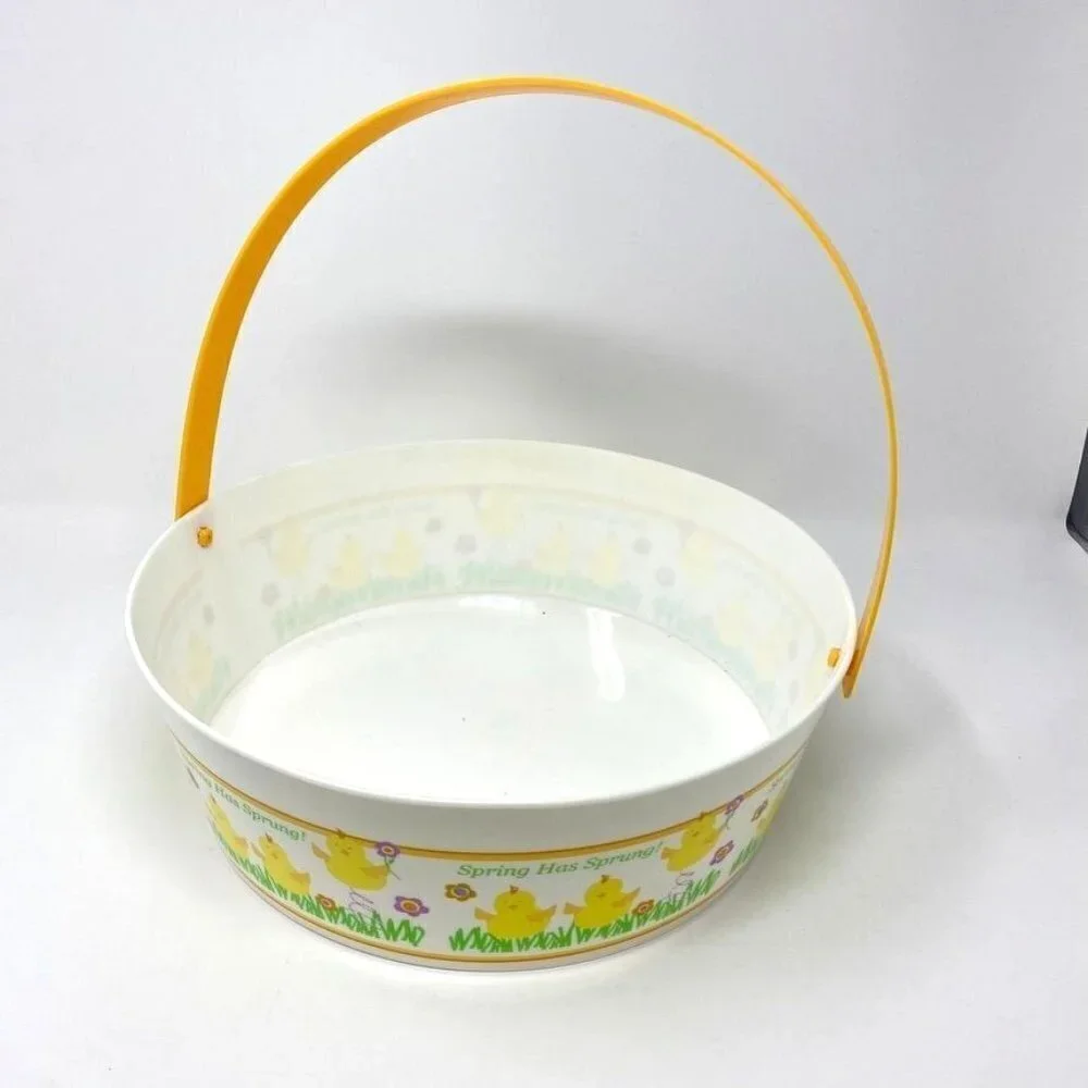 Target Large Plastic Easter Basket White Yellow 12